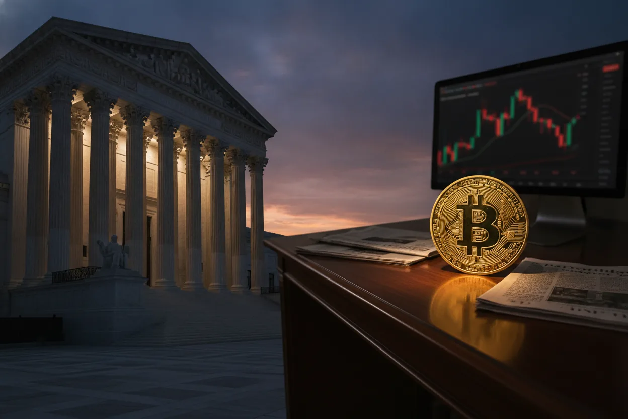 関税訴訟の確率72%がビットコイン相場左右